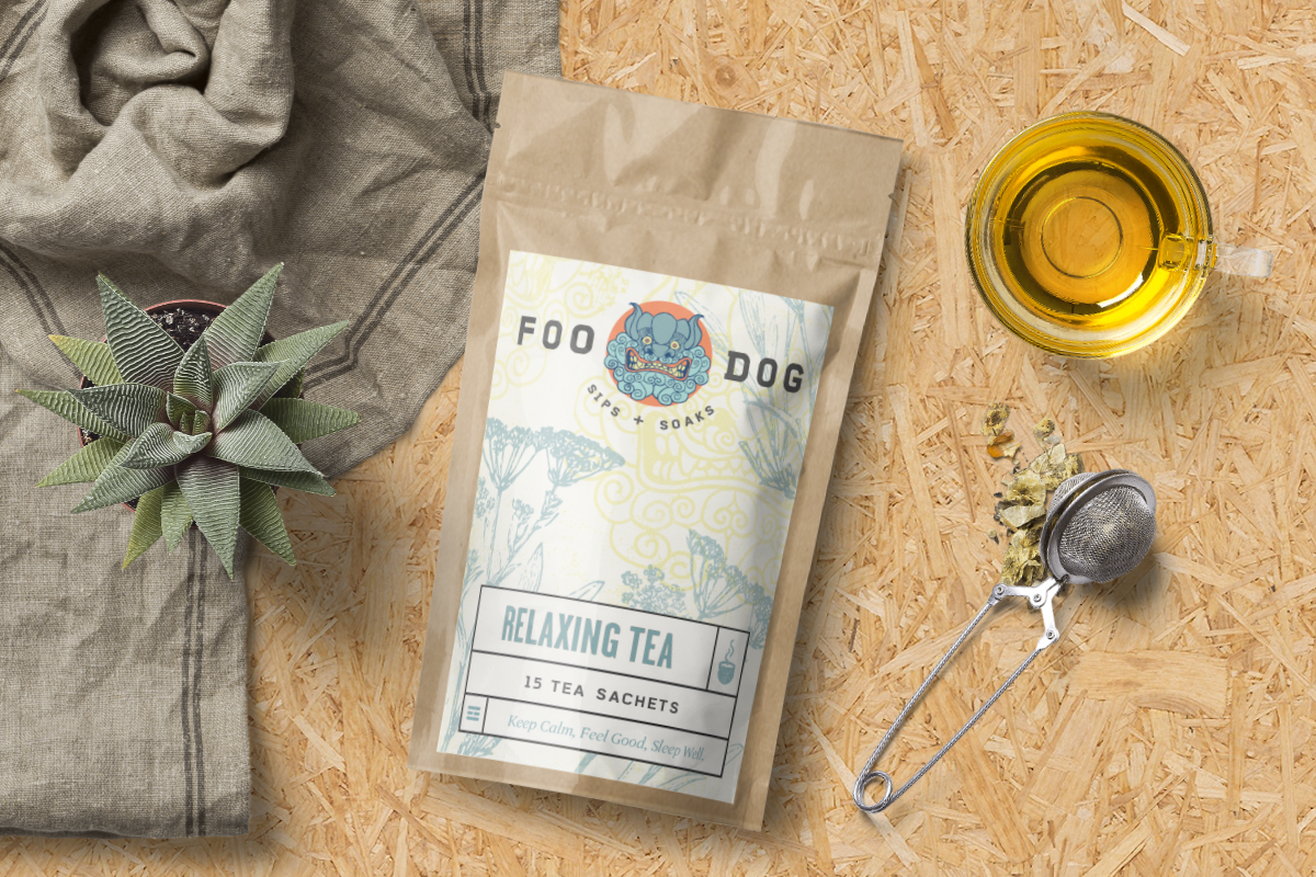 Foo Dog Sips + Soaks Packaging